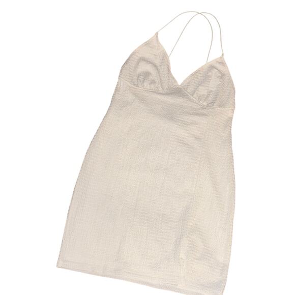 Divided Size L - White Mini Dress with Spaghetti Straps - Picture 2 of 6